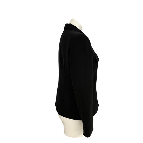 Jennifer Moore Blazer Womens 10 Black Utility Jacket Officecore Corpcore Career - Picture 11 of 15